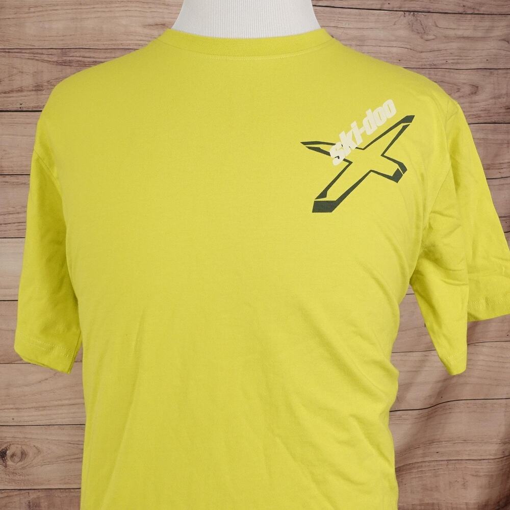 Ski-Doo Shirt Mens Large‎ Yellow High Altitude Snowmobile Graphic Tee T-Shirt